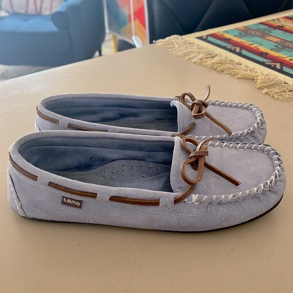Blue LAMO street wear Moccasins 🔹💙🦋